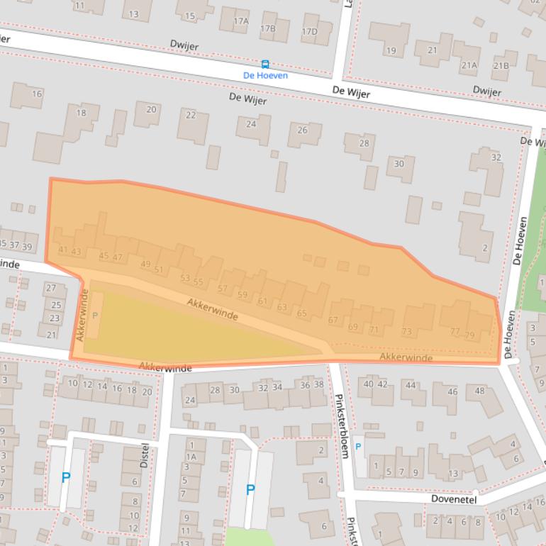 Kaart van postcodegebied 5527KL.