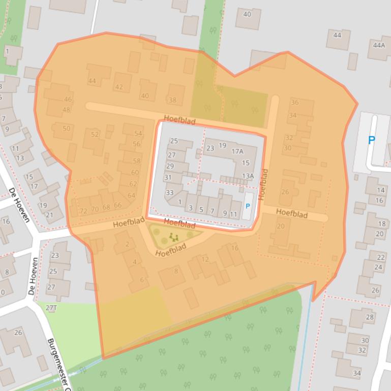 Kaart van postcodegebied 5527KV.