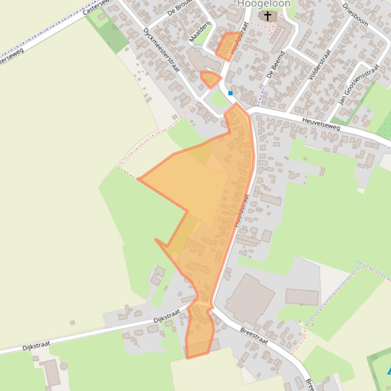 Kaart van postcodegebied 5528AG.