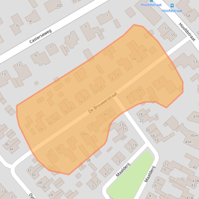 Kaart van postcodegebied 5528AR.