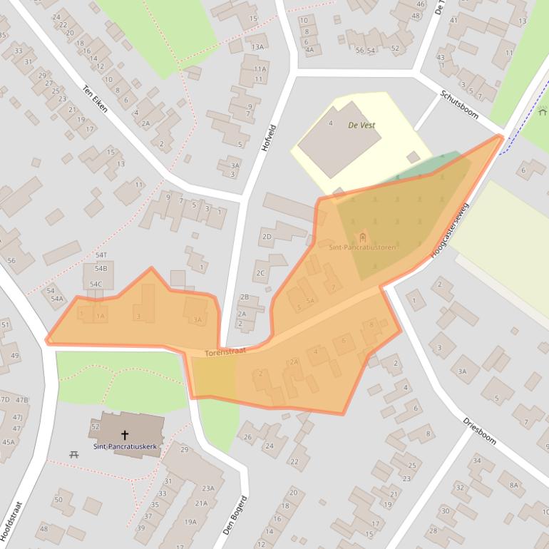 Kaart van postcodegebied 5528AT.