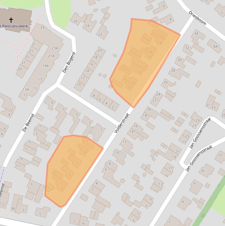 Kaart van postcodegebied 5528BA.