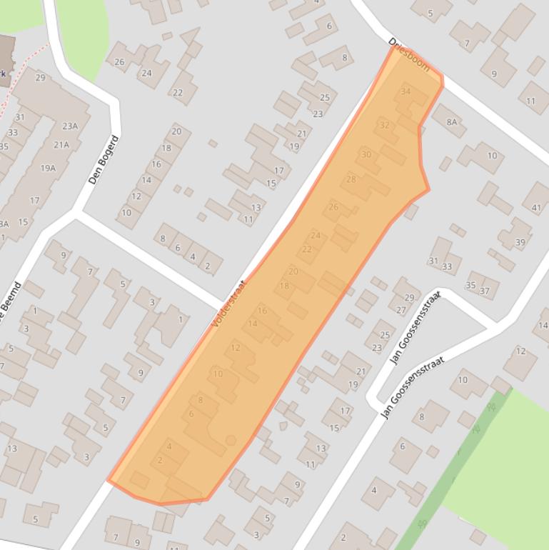 Kaart van postcodegebied 5528BB.