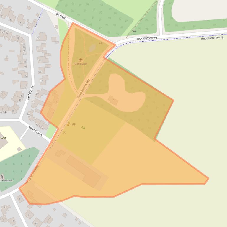 Kaart van postcodegebied 5528BG.