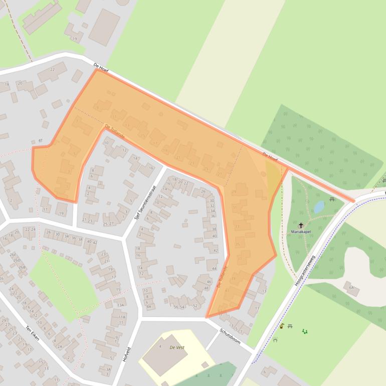 Kaart van postcodegebied 5528BR.