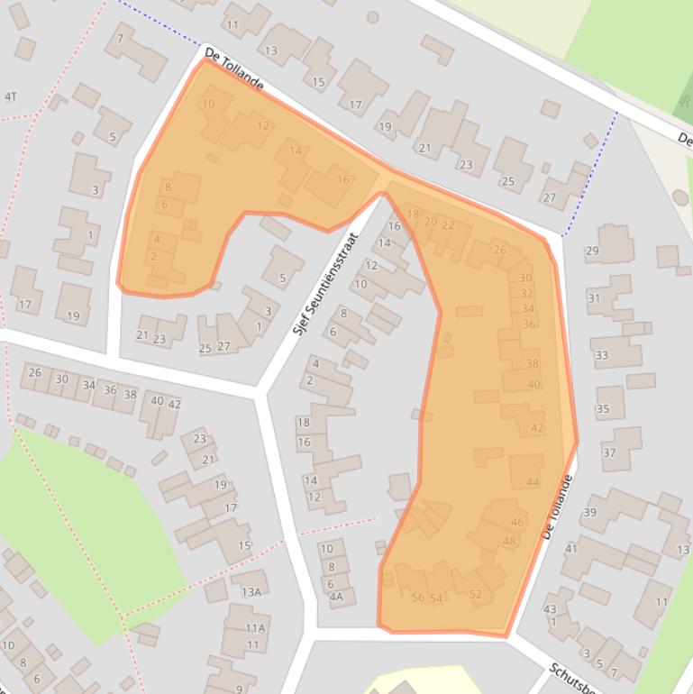 Kaart van postcodegebied 5528BS.