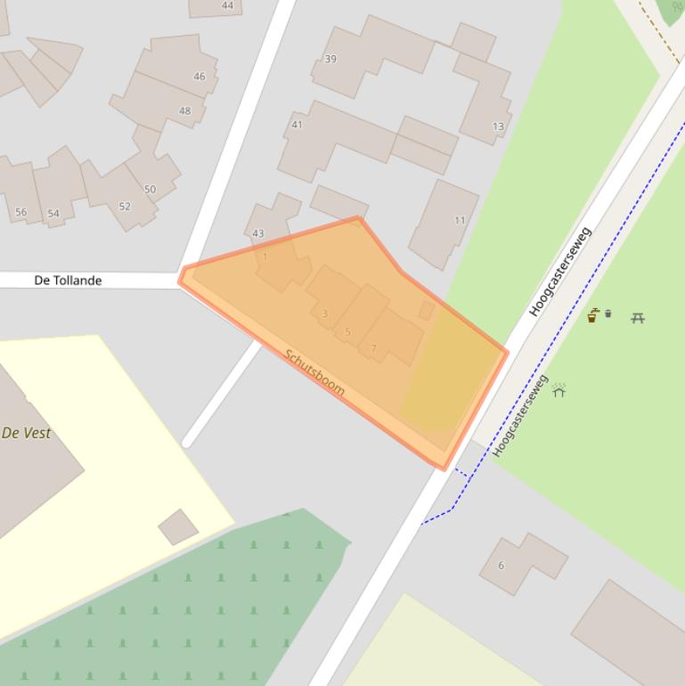 Kaart van postcodegebied 5528BT.