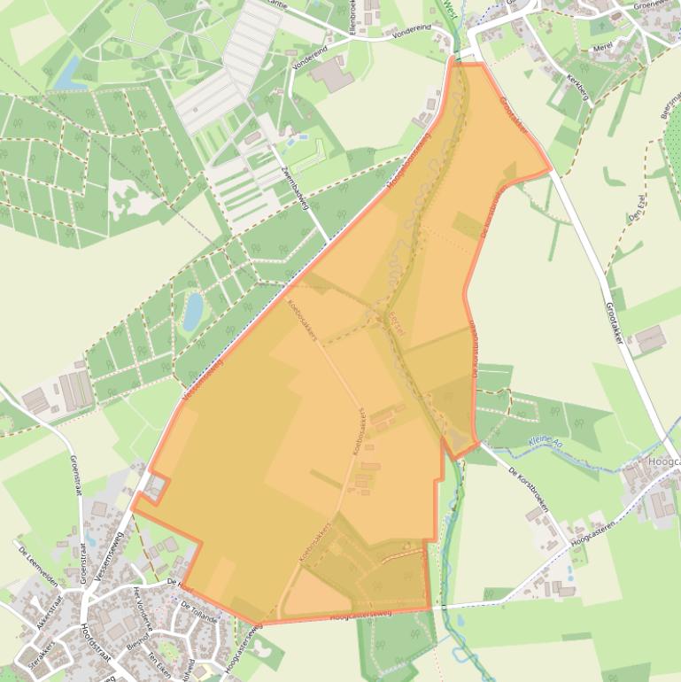 Kaart van postcodegebied 5528BV.