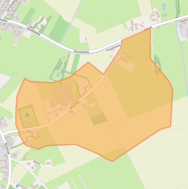 Kaart van postcodegebied 5528NG.