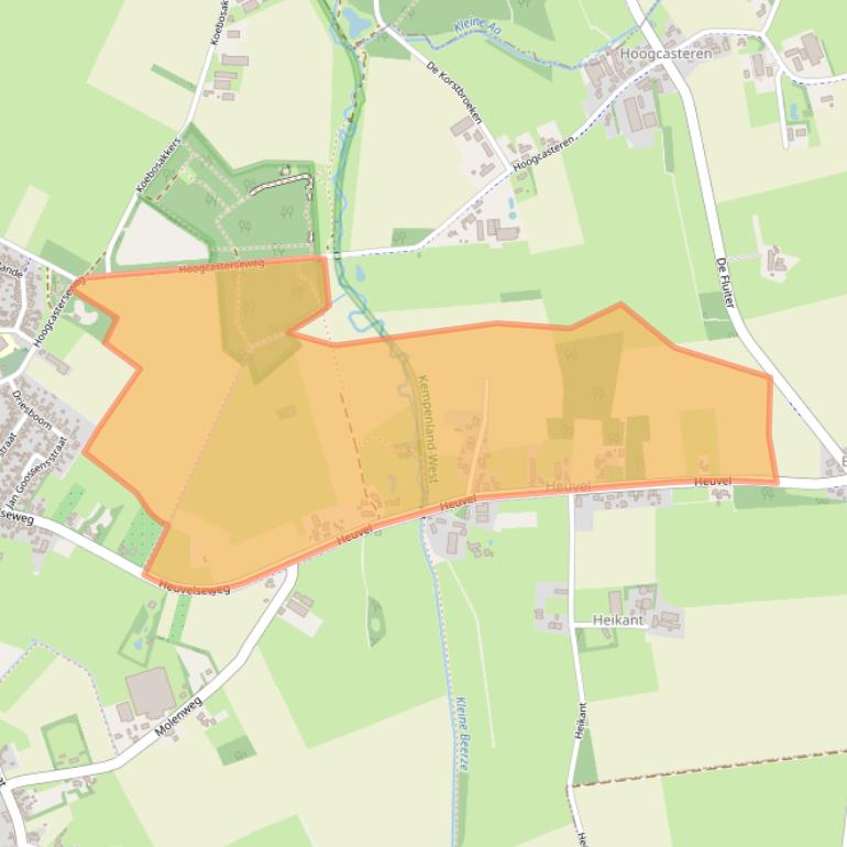 Kaart van postcodegebied 5528NH.