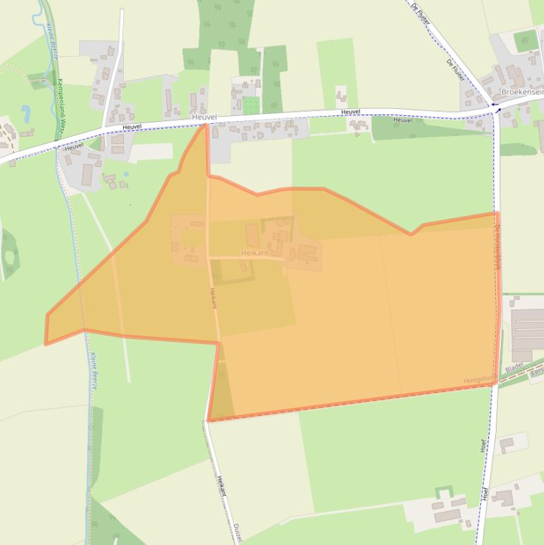 Kaart van postcodegebied 5528NK.