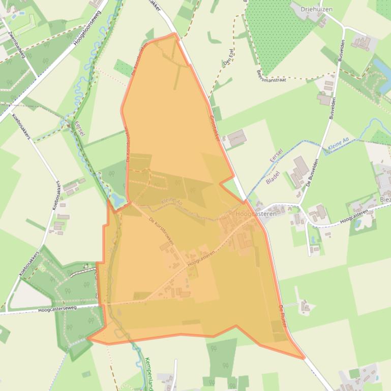 Kaart van postcodegebied 5528NN.