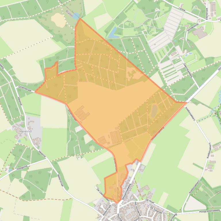 Kaart van postcodegebied 5528NS.