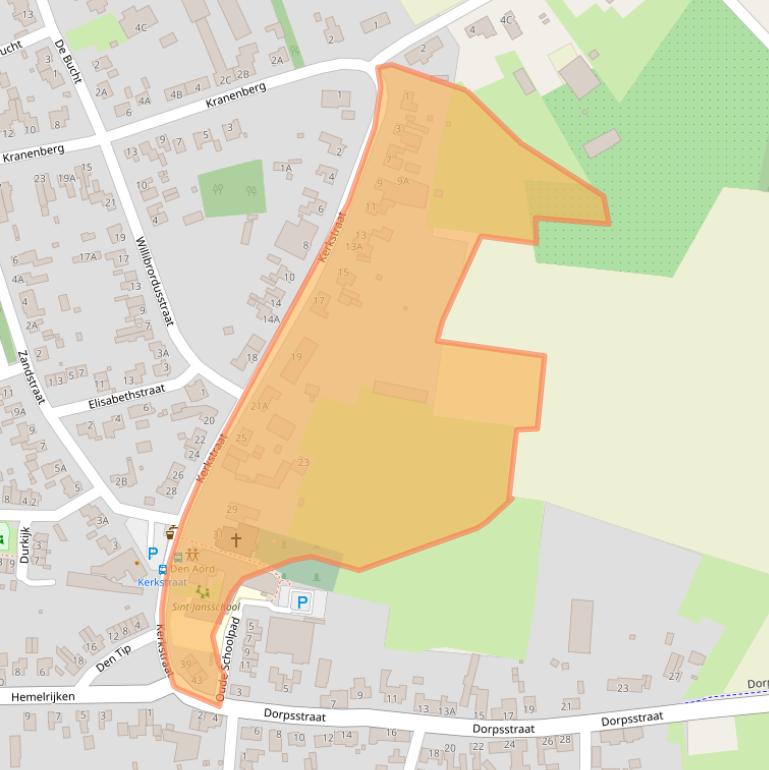 Kaart van postcodegebied 5529AK.