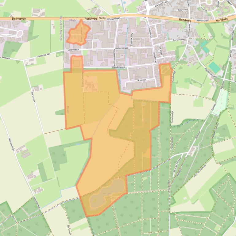 Kaart van postcodegebied 5531AC.