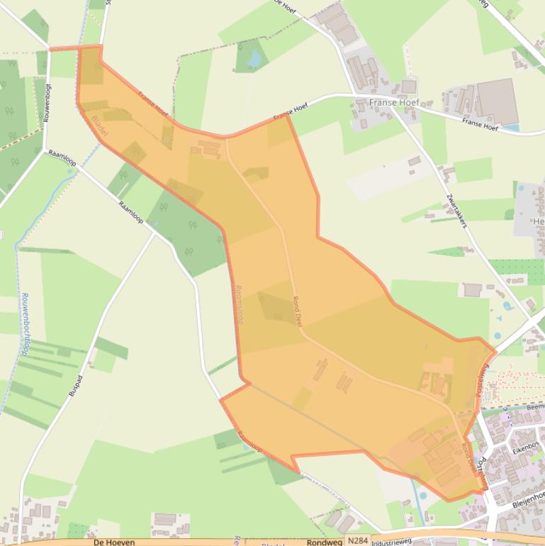 Kaart van postcodegebied 5531AH.