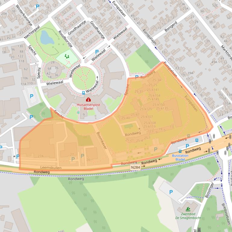 Kaart van postcodegebied 5531AJ.