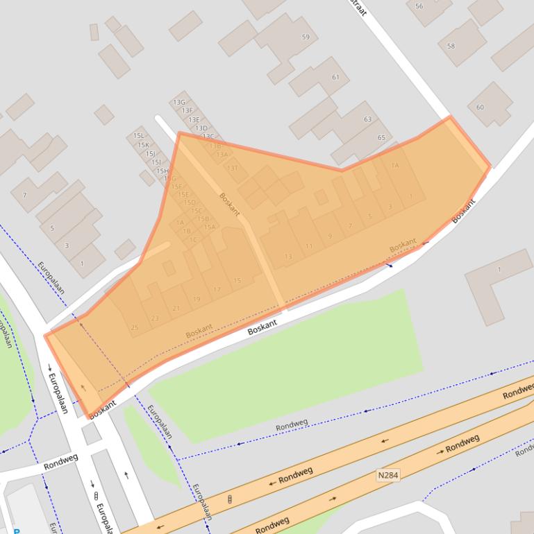 Kaart van postcodegebied 5531AM.