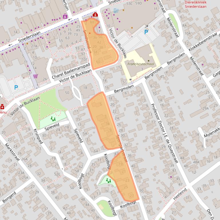 Kaart van postcodegebied 5531AN.