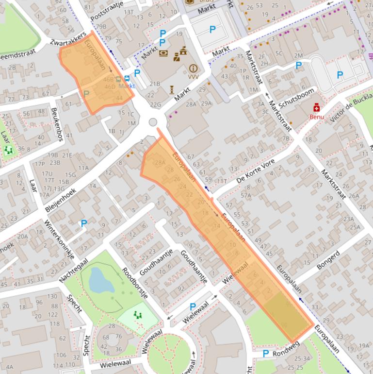 Kaart van postcodegebied 5531BH.