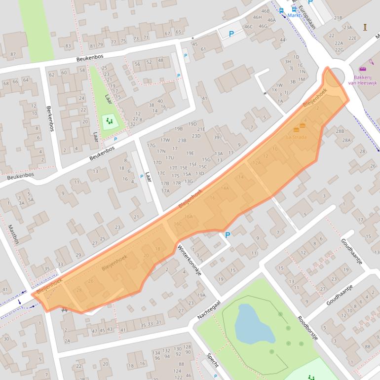 Kaart van postcodegebied 5531BM.