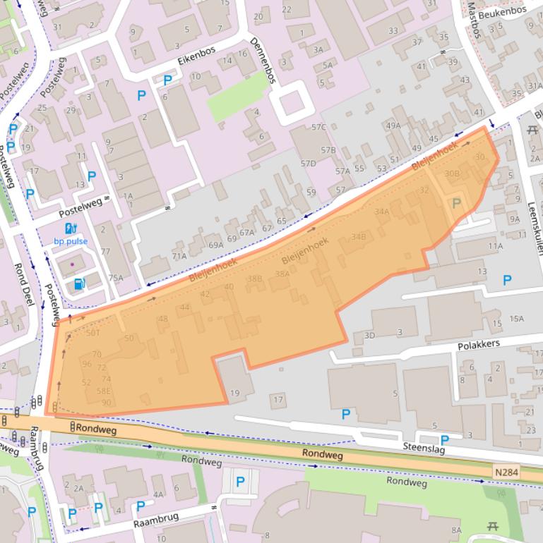 Kaart van postcodegebied 5531BN.