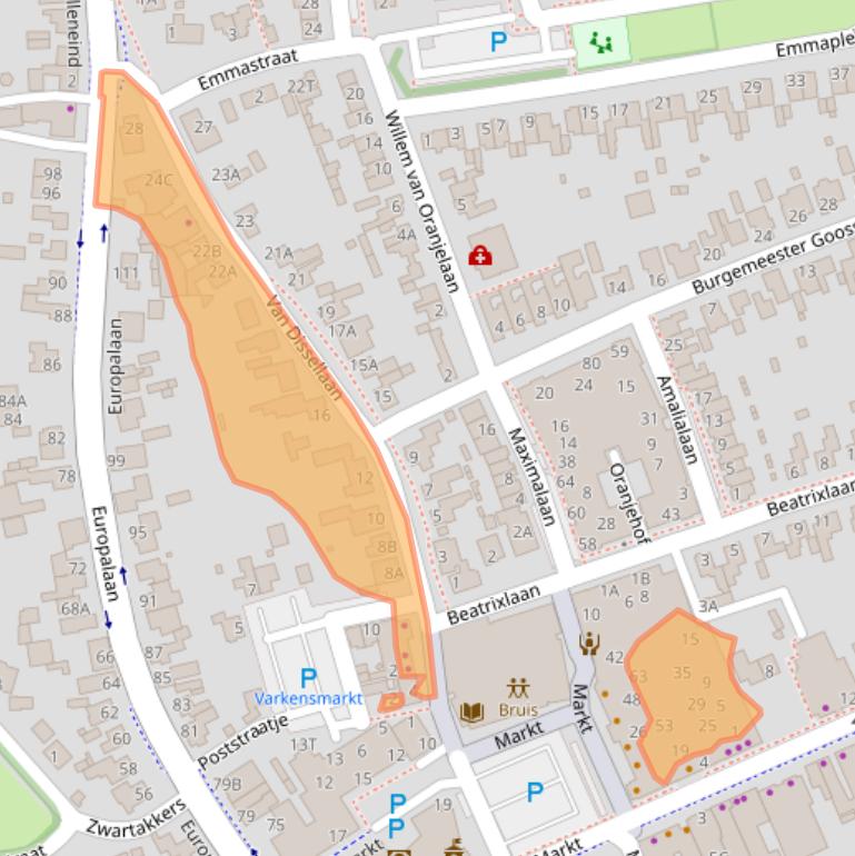 Kaart van postcodegebied 5531BR.
