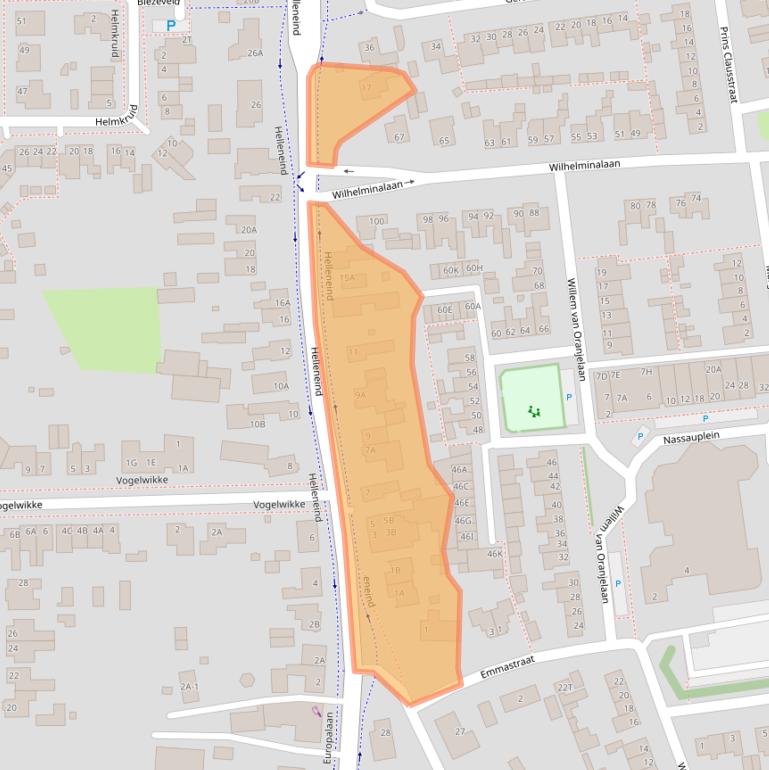 Kaart van postcodegebied 5531BS.