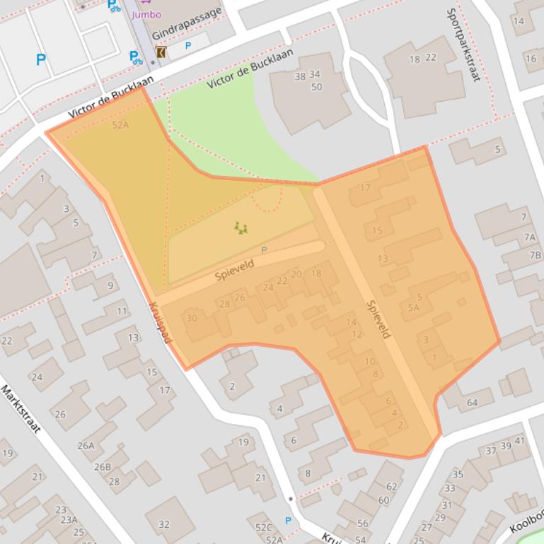 Kaart van postcodegebied 5531BZ.