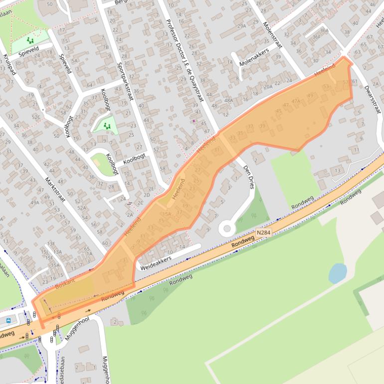 Kaart van postcodegebied 5531CA.