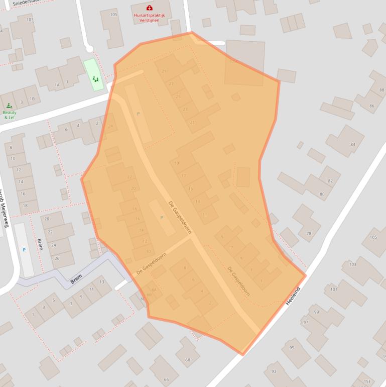 Kaart van postcodegebied 5531CH.