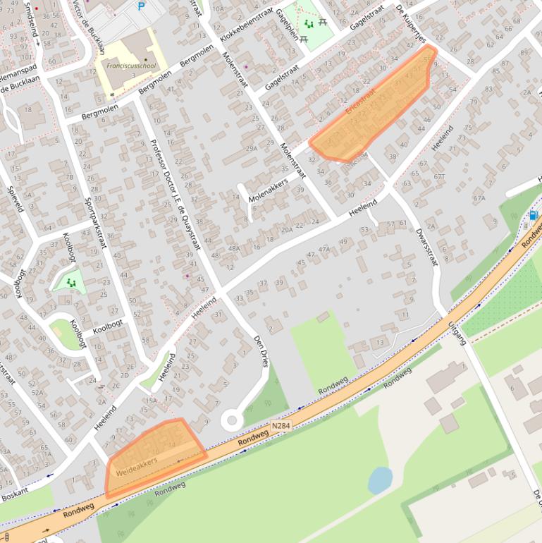 Kaart van postcodegebied 5531CJ.