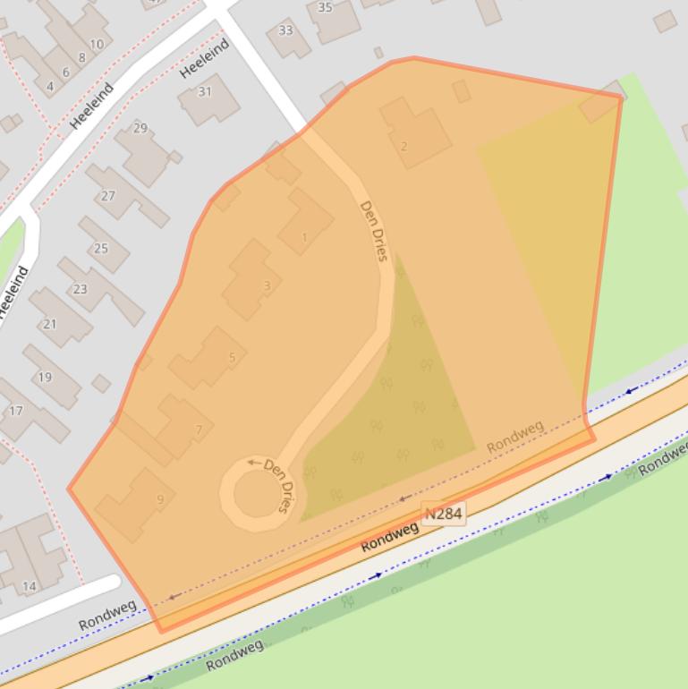 Kaart van postcodegebied 5531CS.