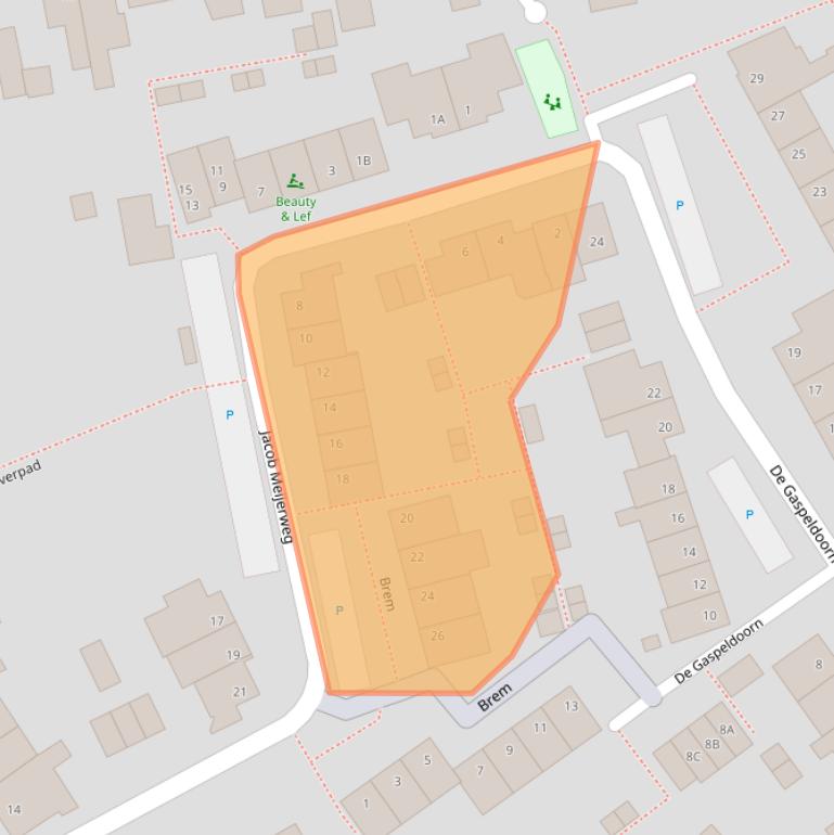 Kaart van postcodegebied 5531CX.