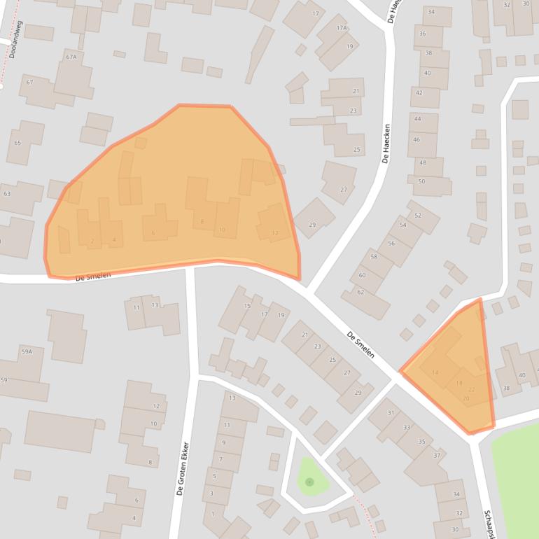 Kaart van postcodegebied 5531DG.