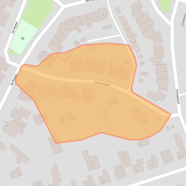Kaart van postcodegebied 5531DK.