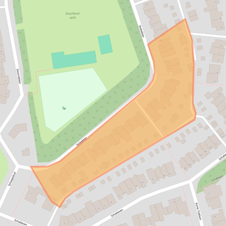 Kaart van postcodegebied 5531DN.