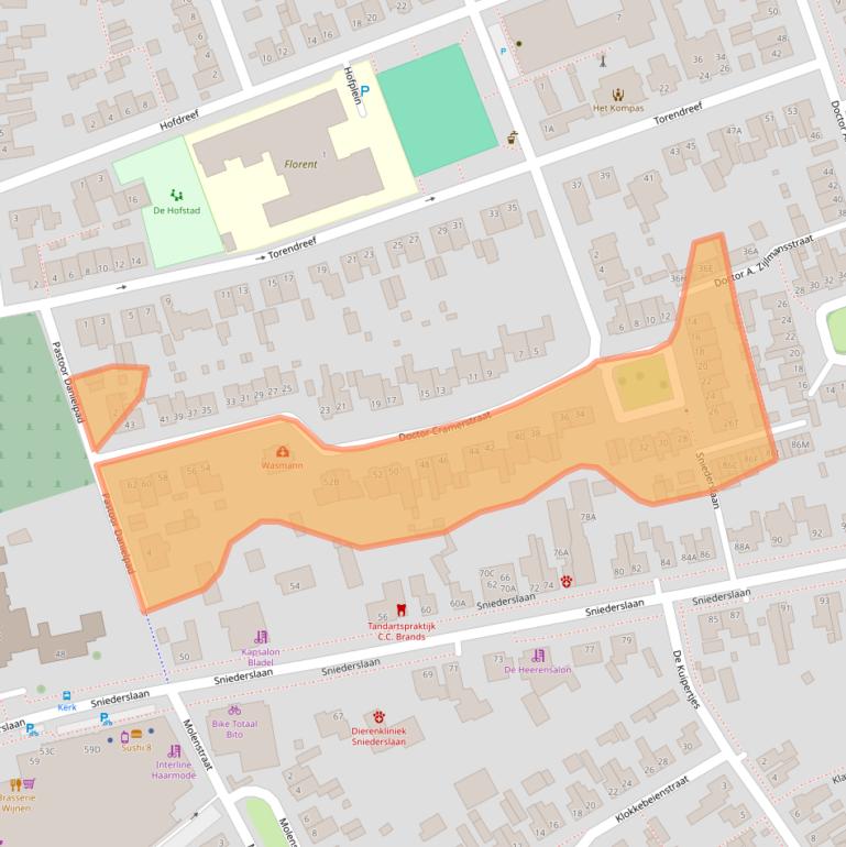 Kaart van postcodegebied 5531ER.