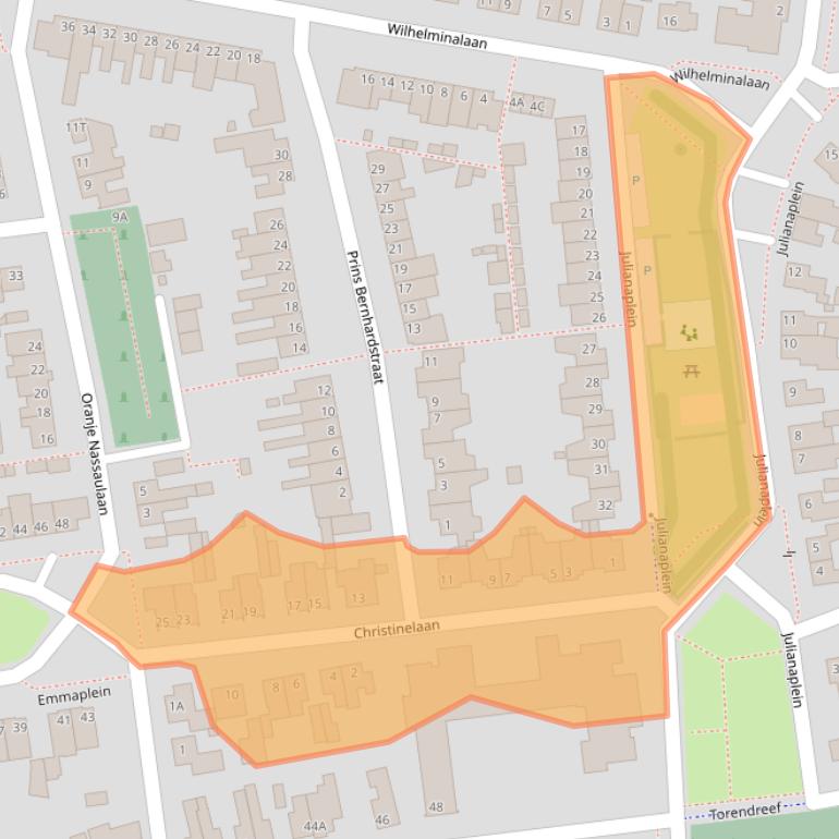 Kaart van postcodegebied 5531HN.
