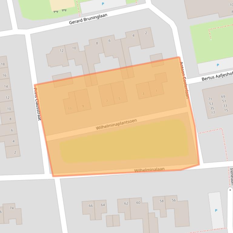 Kaart van postcodegebied 5531JG.