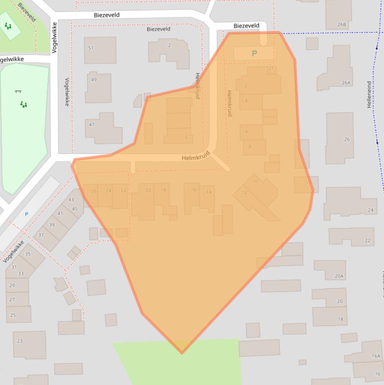 Kaart van postcodegebied 5531KC.