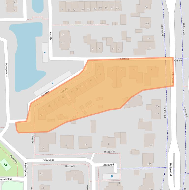 Kaart van postcodegebied 5531KJ.
