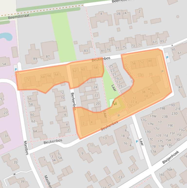 Kaart van postcodegebied 5531MR.