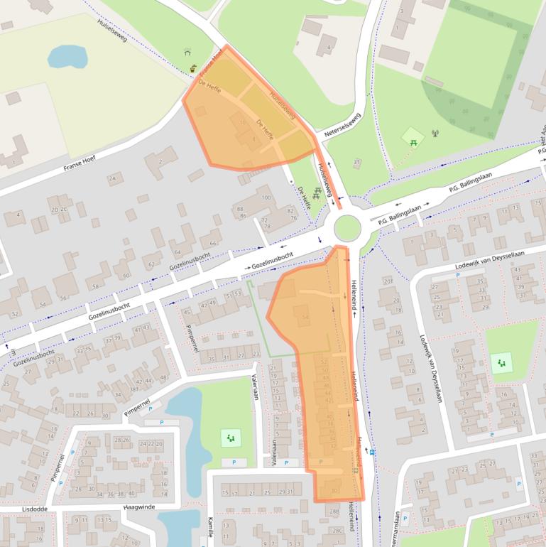 Kaart van postcodegebied 5531PG.