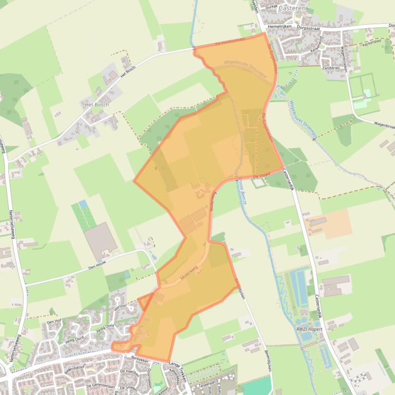 Kaart van postcodegebied 5531PN.