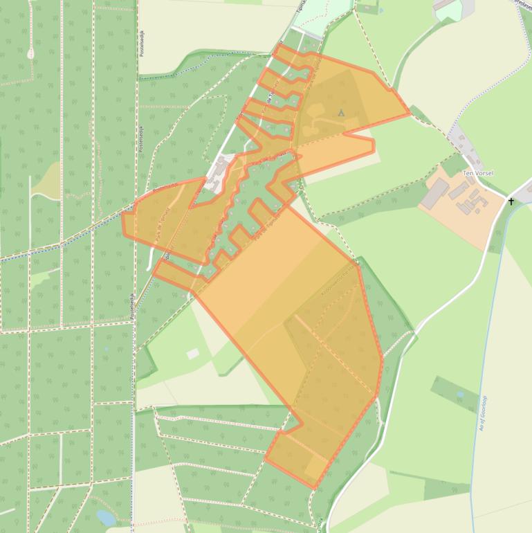Kaart van postcodegebied 5531RX.