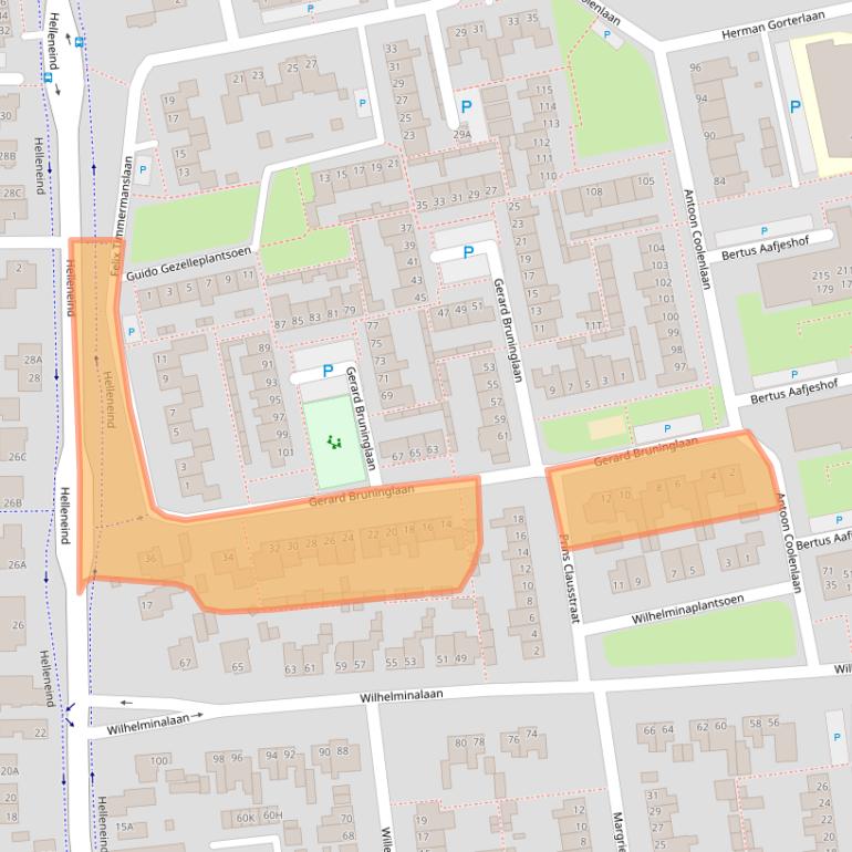 Kaart van postcodegebied 5531SE.