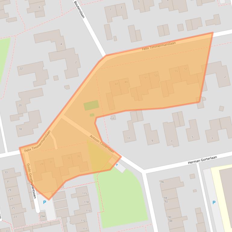 Kaart van postcodegebied 5531SH.