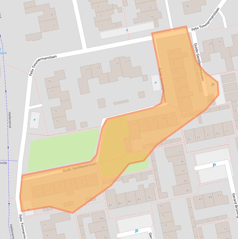 Kaart van postcodegebied 5531SK.