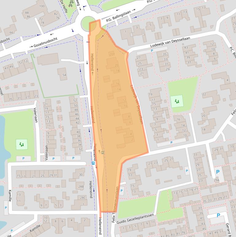 Kaart van postcodegebied 5531SM.
